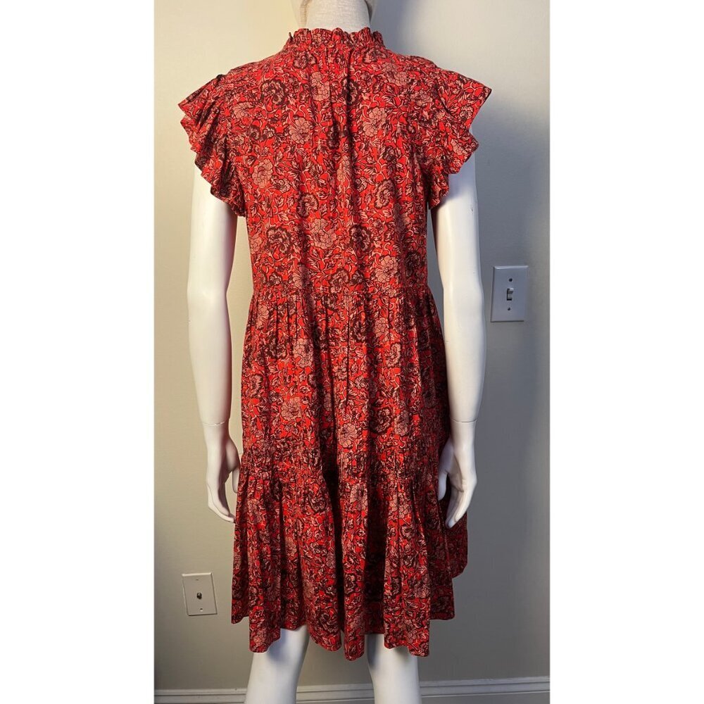 ULLA JOHNSON HANA POPPY FLORAL BABY DOLL DRESS 4 - Picture 10 of 13